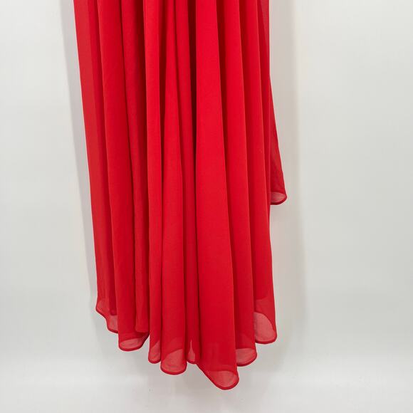 NBD | NWT Christian Gown in Red Asymmetrical Corset Maxi Dress S - Picture 14 of 16